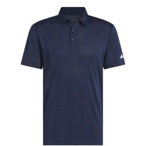 Adidas Mens Ultimate365 Micro Texture Navy Blue Diamond Golf Polo Shirt XL $70